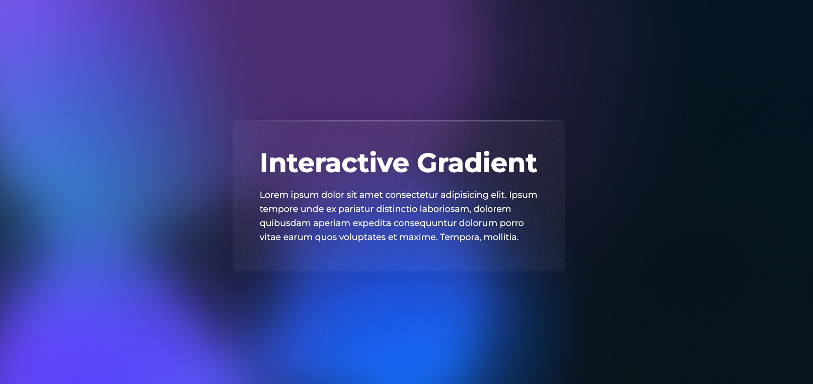 Glass Gradient Card